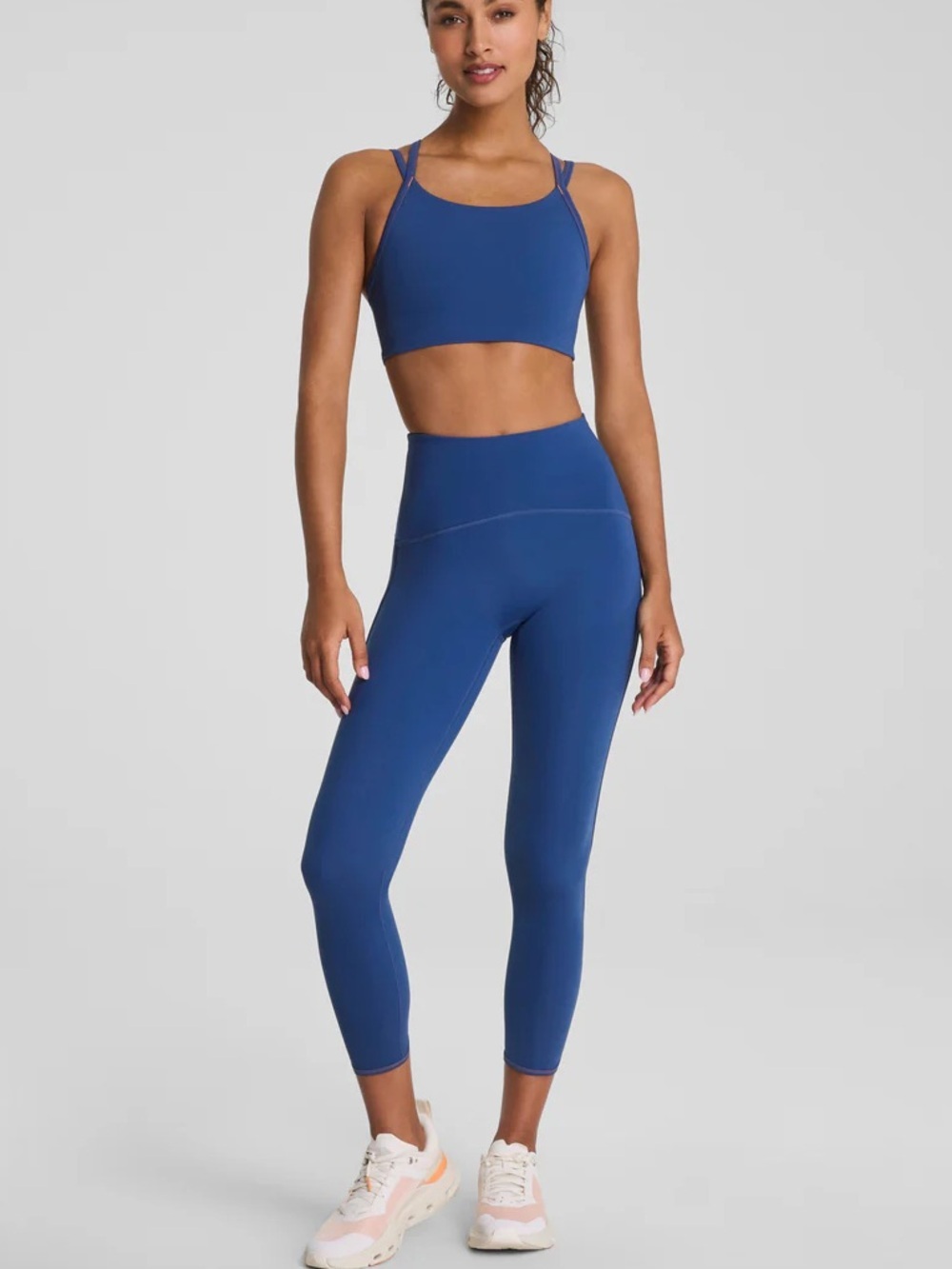 SPANX Keep Chill 7/8 Leggings StayCool Tech Size Small Color Faded Indigo Blue